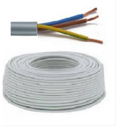 Kabel VTMB 3G1.5 - per meter Binnenshuis - Kleuren: wit/zwart/grijs