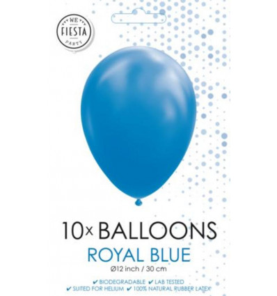 FIESTA 10 ballonnen 30cm - royal blue