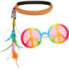 Set Hippie bohemian accessoires - hoofdband en partybril