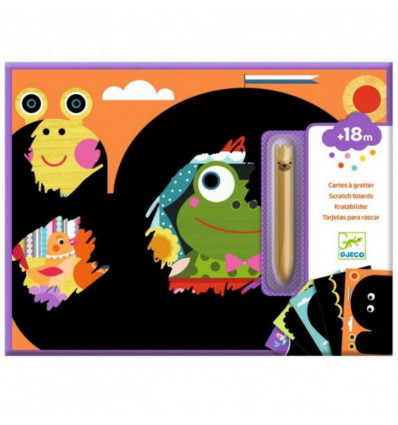 DJECO Scratch cards for little ones - sticker geanimeerde kaarten