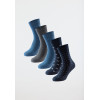 SCHIESSER Heren sokken 5paar - fresh effen en patroon bluebird - 39/42