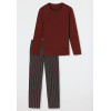 SCHIESSER Heren pyjama lang- terracotta streep - 050