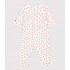 PETIT BATEAU G Pyjama hartjes - wit/rood- newborn
