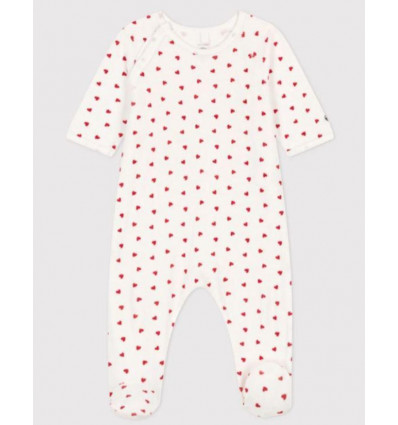 PETIT BATEAU G Pyjama hartjes - wit/rood- 12m