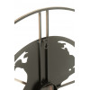 JLINE Klok wereldkaart - 60x60cm- metaal donker bruin
