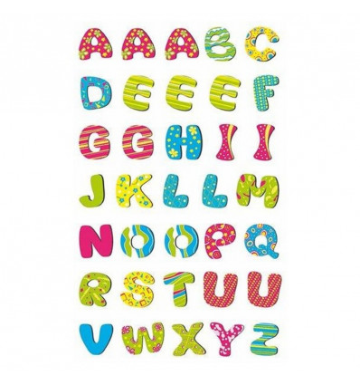 COOKY stickers 3D - Alfabet hoofdletters
