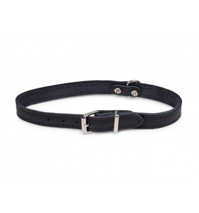 VADIGRAN Halsband zwart 47CM M-L geolied leder - hond TU