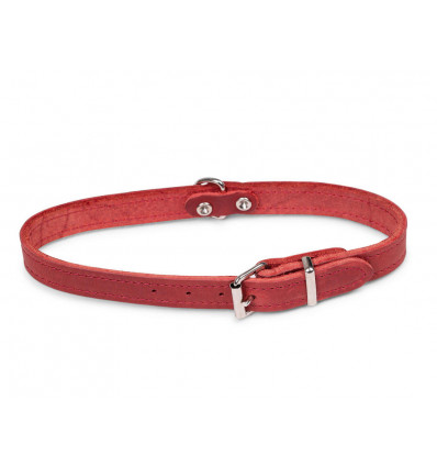 VADIGRAN Halsband rood 47CM M-L geolied leder - hond