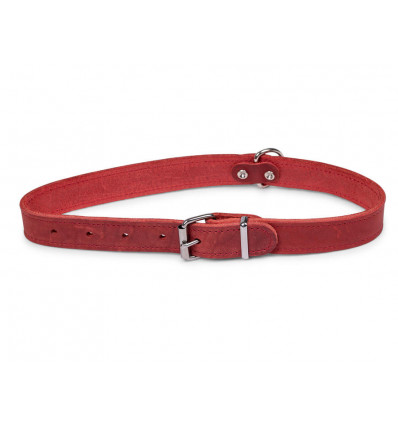 VADIGRAN Halsband rood 60CM XL geolied leder - hond
