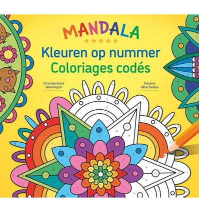 Kleuren op nummer - Mandala