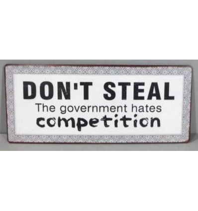 Sign - Don't steal - 30x13cm
