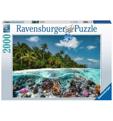 RAVENSBURGER Puzzel - Een duik op de malediven 2000st.