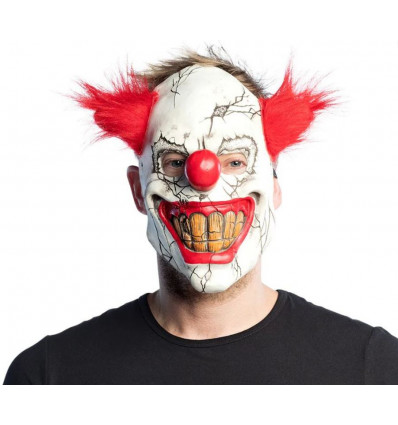 Latex hoofdmasker - Wicked clown