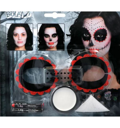 Make up kit - Day of the dead - oog decoratie/ stickervel