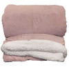 UNIQUE Lars plaid XL - 220x240cm - oud roze fleece/ suede 10085201 4515031