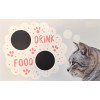 DECO PET voetmat - 49x79cm - dieren food/ drink dromende kat