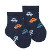 CONDOR Jongens sokken merino wol auto - navy blauw - 12m