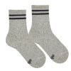 CONDOR Kinder sokken met sport streep - grijs - 4j.