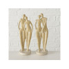 CALINA Decofiguur vrouw en man 30cm - beige/ wit (prijs per stuk)