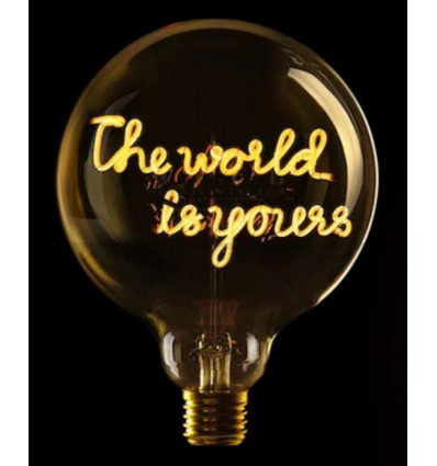 MESSAGE IN THE BULB - The world is yours- G125 E27 2W 2200K