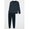 SCHIESSER Heren pyjama - nachtblauw/ geruite shirt - 048