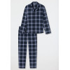 SCHIESSER Heren pyjama knoopsluiting - nachtblauw geruit - 056