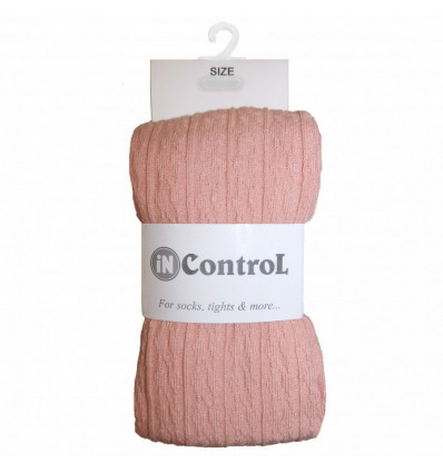 INCONTROL tights kabel - zacht roze - 62/68