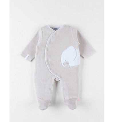 NOUKIES Pyjama olifant - greige - 9m