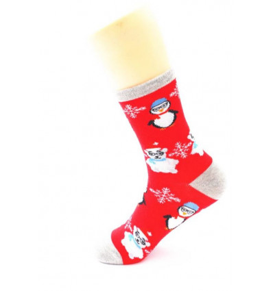 NOXXIEZ Soxxiez sokken - Penguin rood