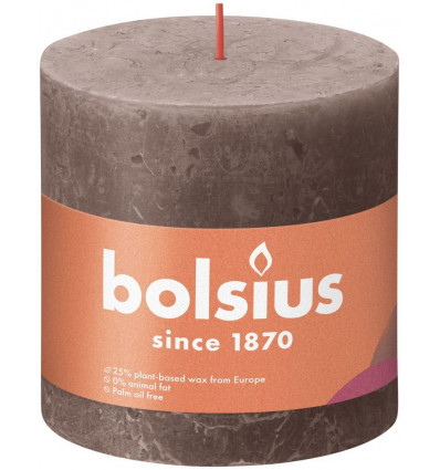 BOLSIUS Stompkaars - 10x10cm - rustic taupe rustiek
