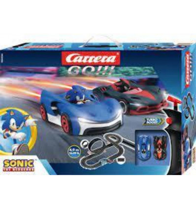 CARRERA Go! Racebaan - Sonic, the hedgehog 4.9m met controllers autobaan