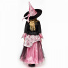 Kostuum heks m/hoed - roze - 140