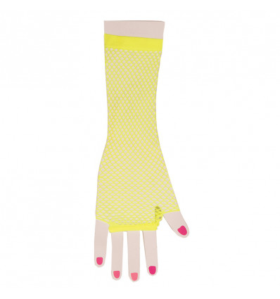 Handschoenen lang visnet - geel