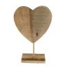 Deco hart op voet - 20x8x32cm - historic hout
