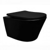 Vesta Hangtoilet - mat zwart Rimless wc