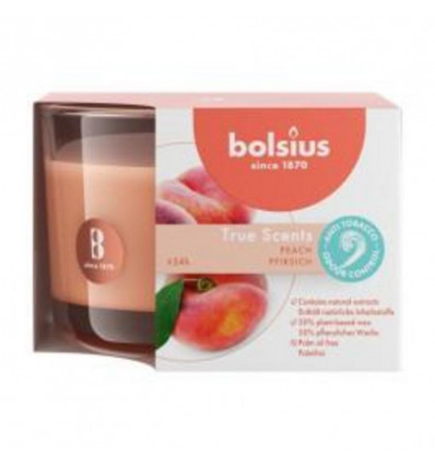 BOLSIUS Geurkaars - 6.3x9cm - peach true scents