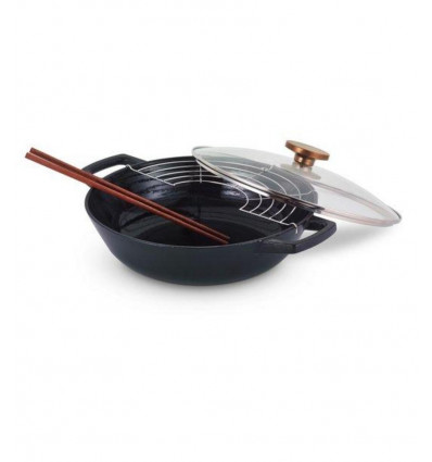 BEKA Nori wokpan met glazen deksel- 30cm