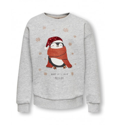 ONLY G Sweater YDA Pinguin - grijs mel.- 158/164