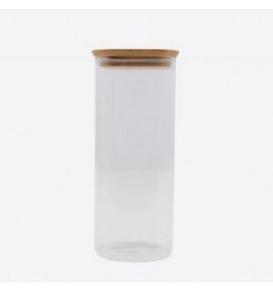 POINT VIRGULE - Voorraadpot glas met bamboe deksel 1.9L