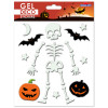 Halloween stickers gel glow in the dark- skelet