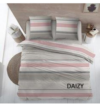 DREAMS Daizy dekbedovertrek flanel - 240x220cm - roze multi streep