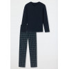 SCHIESSER Heren pyjama - nachtblauw ruit- 056