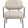 DILLON lounge stoel - beige/ mat zwart
