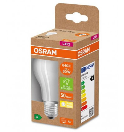 OSRAM LED lamp A label - E27 - 60W - warmwit