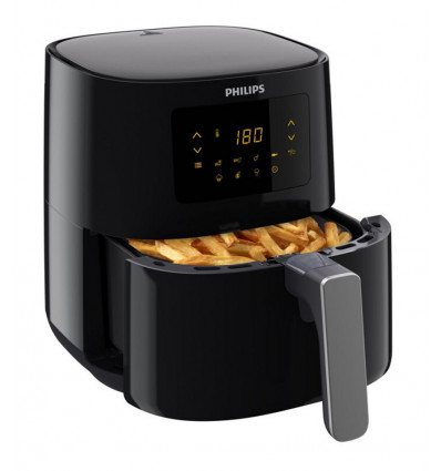PHILIPS Essential airfryer - zwart frietjes tot wel 90% minder vet - 2 personen