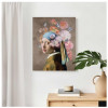 Deco panel - 40x50cm - meisje met parel kleur