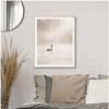 Slim frame wood - 40x50cm - misty lake swan