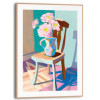 Slim frame wood - 30x40cm - flower chair