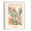 Modern frame wit - 50x70cm - ibiza flowers