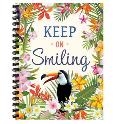 Keep on smiling - spiraalboek (lijnen)